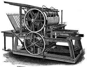 old printing press